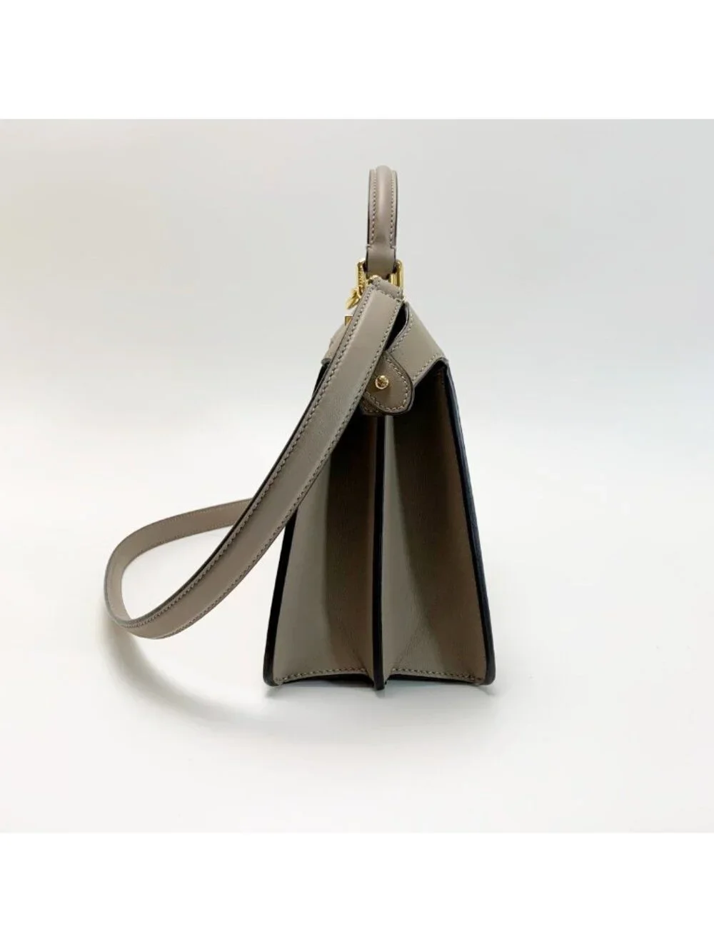 Fendi Handbag Peekaboo Beige Cloth